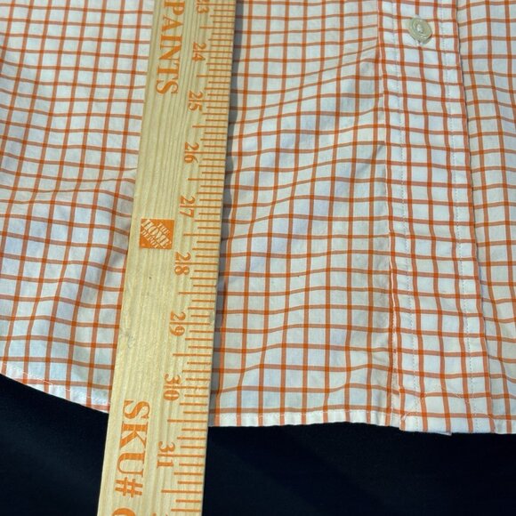 Ralph Lauren Men's Orange Check Long Sleeve Shirt Slim Fit Size X-Large Workwear - Picture 11 of 12